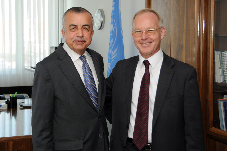 SRSG Zahir Tanin recieves the new Head of the OSCE Mission in Kosovo,  Ambassador Jan Braathu