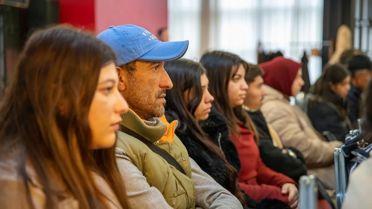 audience watching a movie presentation