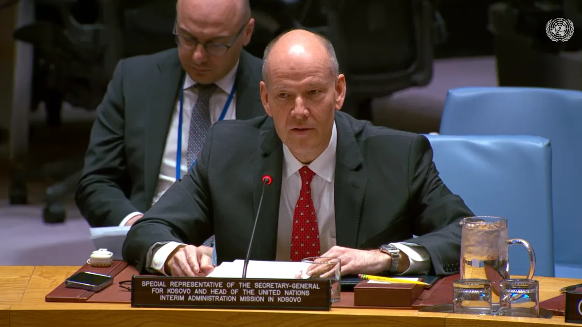SRSG Peter N. Due speaking at UN Security Council session