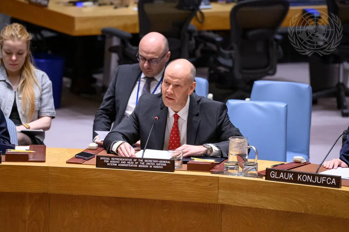 SRSG Peter N. Due speaking at UN Security Council session