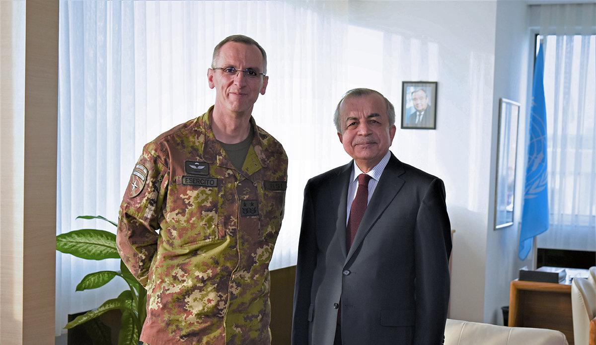 SRSG TANIN WELCOMES NEW COMMANDER OF KFOR MG MICHELE RISI UNMIK