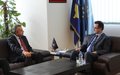 UNMIK chief meets Kosovo Minister of Environment and Spatial Planning