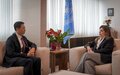 SRSG ZIADEH MEETS WITH THE NEW HEAD OF OFFICE OF THE PEOPLE’S REPUBLIC OF CHINA