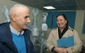 DSRSG Jennifer Brush, today donated medical equipment to the Emergency Centre and Ambulance Centre in Pristina.