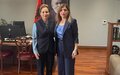 SRSG Ziadeh meets Albanian Foreign Minister Olta Xhaçka