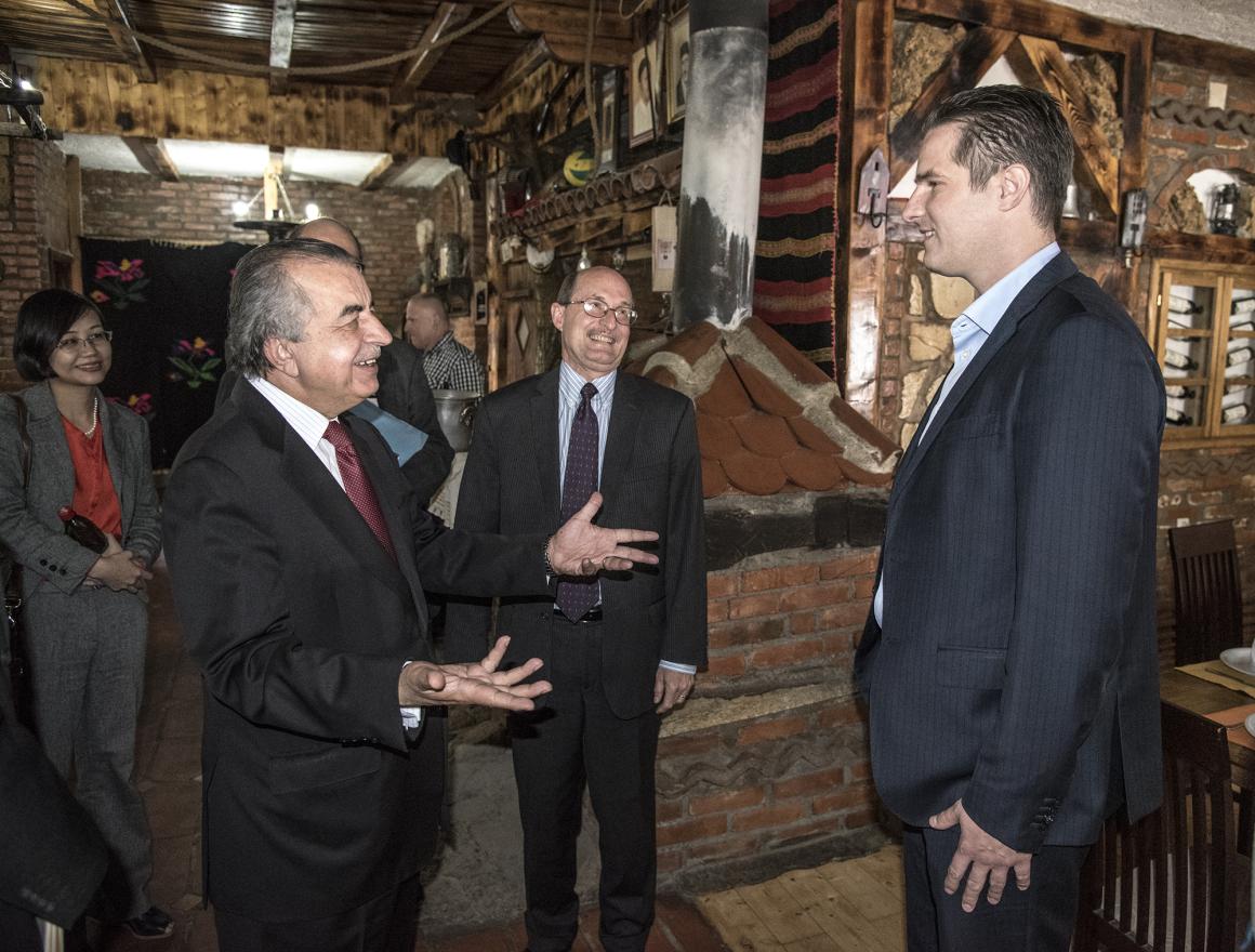 SRSG Zahir Tanin( left), DSRSG Christopher Coleman(middle) meeting with the Minister of Local Government Administration Ljubomir Marić. 2016©UNMIK Photo by: Shpend Bërbatovci​ 
